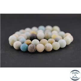 Perles dépolies en amazonite - Rondes/10mm