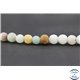 Perles dépolies en amazonite du Brésil - Rondes/4mm - Grade B+