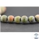 Perles dépolies en unakite - Ronde/8 mm