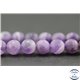 Perles dépolies en améthyste - Rondes/8mm - Grade B