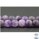 Perles dépolies en améthyste - Rondes/8mm - Grade B