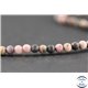 Perles dépolies en rhodonite - Ronde/4 mm
