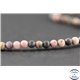 Perles dépolies en rhodonite - Ronde/4 mm