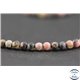 Perles dépolies en rhodonite - Ronde/4 mm