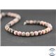 Perles dépolies en rhodonite - Ronde/6 mm