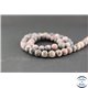 Perles dépolies en rhodonite - Ronde/8 mm