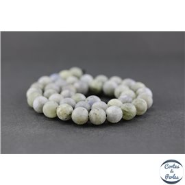 Perles dépolies en labradorite - Ronde/10 mm