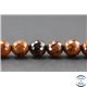 Perles facettées en obsidienne acajou - Ronde/10 mm