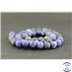 Perles dépolies en sodalite - Ronde/8 mm - Grade A