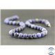 Perles dépolies en sodalite - Ronde/8 mm - Grade A