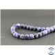 Perles dépolies en sodalite - Ronde/8 mm - Grade A