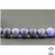 Perles dépolies en sodalite - Ronde/8 mm - Grade A