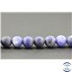 Perles dépolies en sodalite - Ronde/8 mm - Grade A