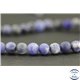 Perles dépolies en sodalite - Ronde/6 mm - Grade A