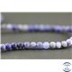 Perles dépolies en sodalite - Ronde/4 mm - Grade A