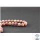 Perles dépolies en rhodonite - Ronde/6 mm