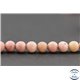 Perles dépolies en rhodonite - Ronde/6 mm