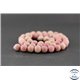 Perles dépolies en rhodonite - Ronde/8 mm