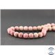 Perles dépolies en rhodonite - Ronde/8 mm