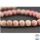 Perles dépolies en rhodonite - Ronde/8 mm
