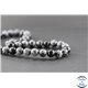 Perles en obsidienne flocon de neige - Ronde/10 mm