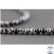 Perles en obsidienne flocon de neige - Ronde/4 mm