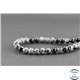 Perles en obsidienne flocon de neige - Ronde/6 mm