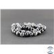 Perles en obsidienne flocon de neige - Ronde/8 mm