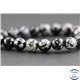 Perles en obsidienne flocon de neige - Ronde/8 mm