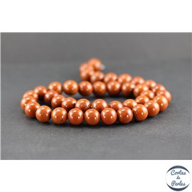 Perles en jaspe rouge - Rondes/10mm - Grade A