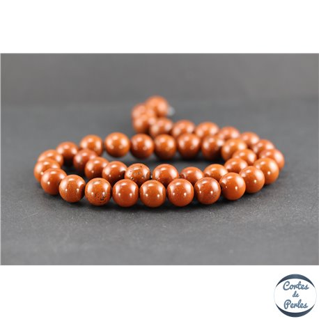 Perles en jaspe rouge - Rondes/10 mm - Grade A