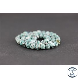 Perles facettées en jaspe sésame - Pépites/6mm
