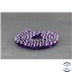 Perles en améthyste dark d'Uruguay - Rondes/8mm - Grade AA