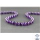 Perles en améthyste dark d'Uruguay - Rondes/8mm - Grade AA