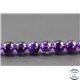 Perles en améthyste dark d'Uruguay - Rondes/8mm - Grade AA