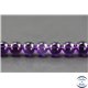 Perles en améthyste dark d'Uruguay - Rondes/8mm - Grade AA