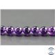 Perles en améthyste dark d'Uruguay - Rondes/8mm - Grade AA