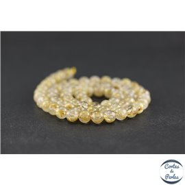 Perles en quartz rutile doré - Rondes/6mm - Grade AA