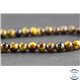 Perles semi précieuses en oeil de tigre coconut - Rondes/6 mm - Grade AB