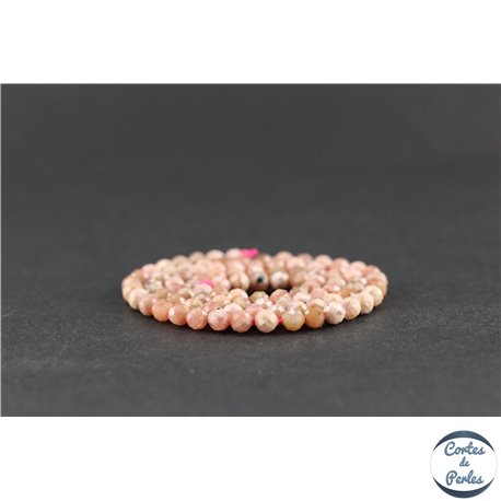 Perles semi précieuses en rhodochrosite - Ronde/4 mm