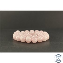 Perles en quartz rose de Madagascar - Rondes/12 mm - Grade AB