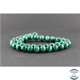 Perles en malachite - Rondes/10mm - Grade AB