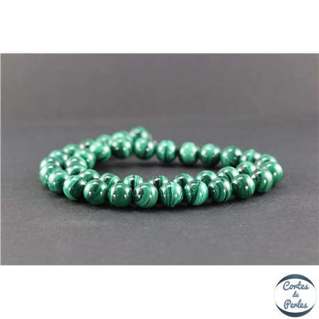 Perles en malachite - Rondes/10 mm - Grade AB