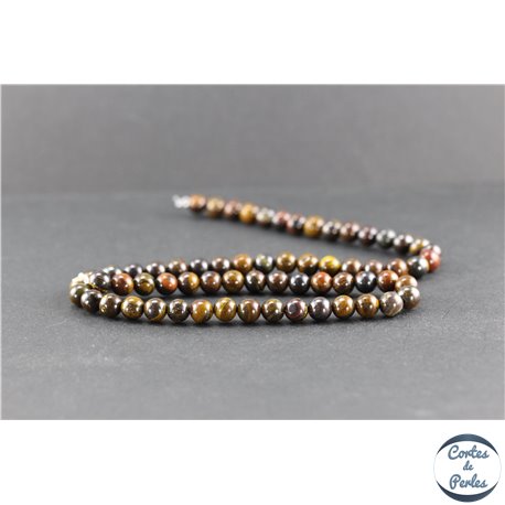 Perles en oeil de fer - Rondes/6 mm - Grade A