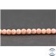 Perles en rhodochrosite d'Argentine - Rondes/4 mm - Grade AA