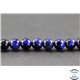 Perles en oeil de tigre bleu roi - Rondes/6 mm - Grade A