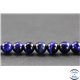 Perles en oeil de tigre bleu roi - Rondes/6 mm - Grade A