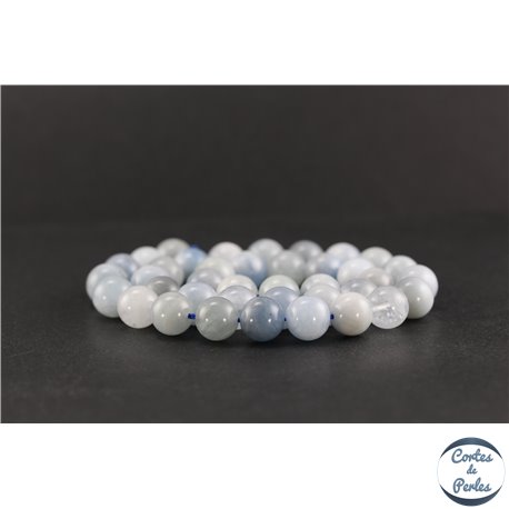 Perles en aigue-marine - Rondes/10 mm - Grade AB