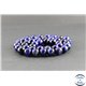 Perles en oeil de tigre bleu roi - Rondes/10 mm - Grade A