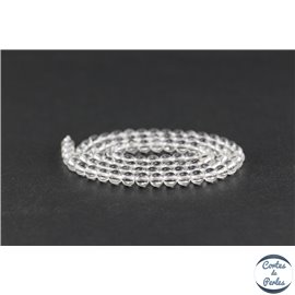 Perles en cristal de roche - Rondes/4mm - Grade A